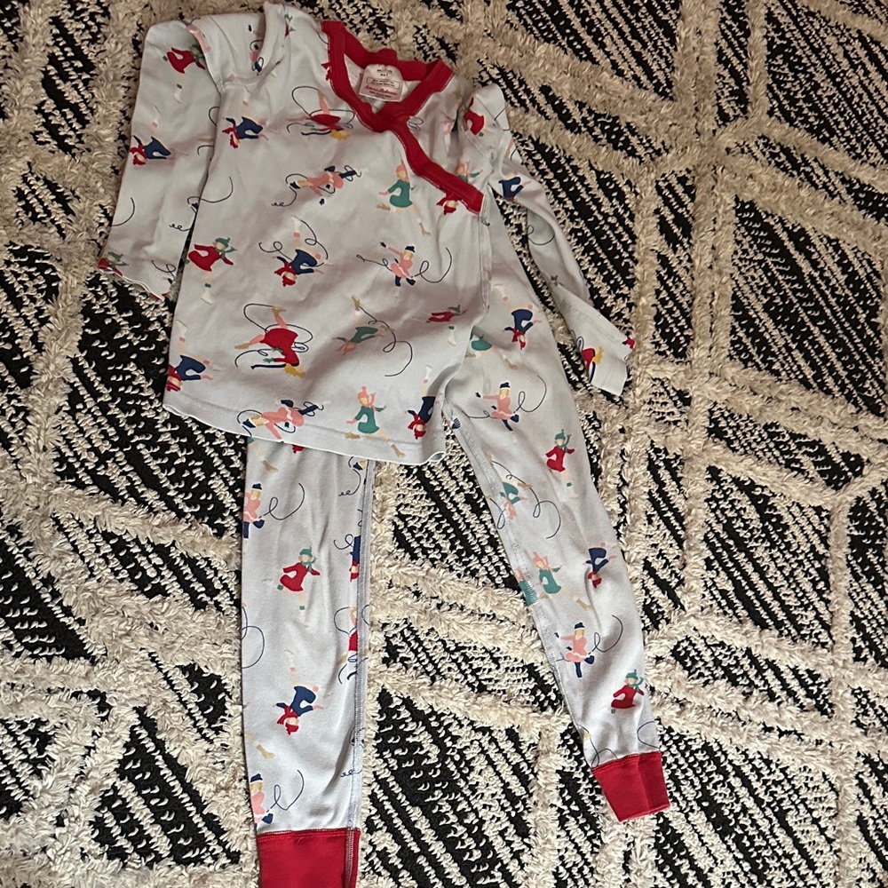 Hanna Andersson Kids Pajama Set with Red and Blue Accents